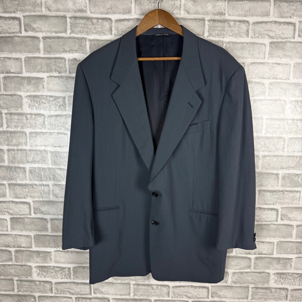 Canali Proposta Men Charcoal Gray 100% Wool 2-Button Blazer Sport Coat Italy 44R